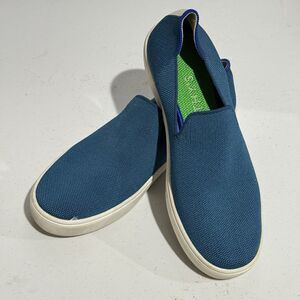 Rothys Shoes Women 9 Original Slip On Sneaker Teal Sapphire Blue